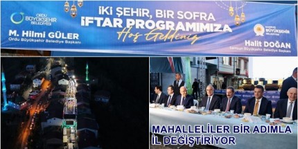 Samsun ve Ordu Protokolü 2 Bin Kişilik İftar Sofrasında Buluştu